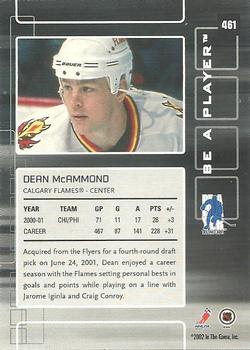 2001-02 Be a Player Update - 2001-02 Be A Player Memorabilia Update #461 Dean McAmmond Back