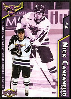 2007-08 Junkers Grille & Bar Minnesota State Mavericks (NCAA) #NNO Nick Canzanello Front