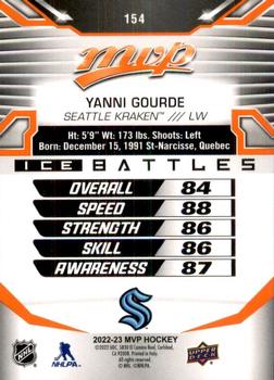 2022-23 Upper Deck MVP - Ice Battles #154 Yanni Gourde Back