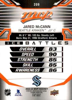 2022-23 Upper Deck MVP - Ice Battles #209 Jared McCann Back