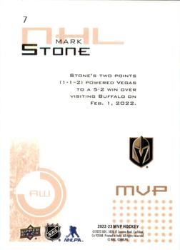 2022-23 Upper Deck MVP - 20th Anniversary #7 Mark Stone Back
