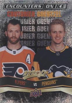 2022-23 Upper Deck MVP - Encounters on Ice Gold #EI-13 Sean Couturier / Jake Guentzel Front