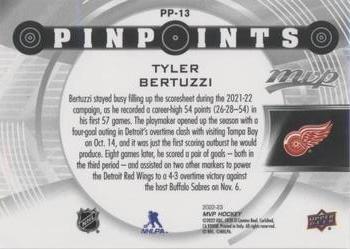 2022-23 Upper Deck MVP - Pinpoints #PP-13 Tyler Bertuzzi Back