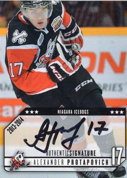 2013-14 Extreme Niagara IceDogs (OHL) Autographs #14 Alexander Protapovich Front