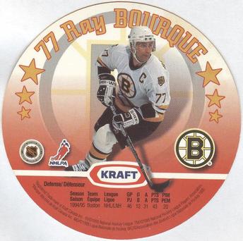 1995-96 Kraft - Kraft Peanut Butter All-Stars Discs #NNO Ray Bourque  Back