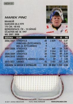 2011-12 OFS Plus - Cage Mesh Silver #MESH1 Marek Pinc Back