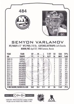 2022-23 O-Pee-Chee #484 Semyon Varlamov Back