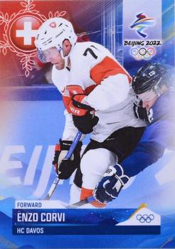 2022 BY Cards Beijing Olympics (Unlicensed) #SUI/OLYMP/2022-17 Enzo Corvi Front
