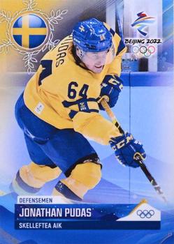2022 BY Cards Beijing Olympics (Unlicensed) #SWE/OLYMP/2022-08 Jonathan Pudas Front
