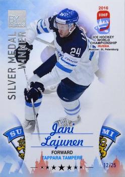 2016 BY Cards IIHF World Championship (Unlicensed) - Silver Medal Winner #FIN-L13 Jani Lajunen Front