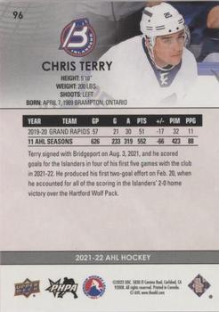 2021-22 Upper Deck AHL - Blue #96 Chris Terry Back