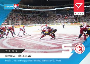 2021-22 SportZoo Live Tipsport ELH #L-008 HC Sparta Praha - HC Ocelari Trinec 4:7 Front