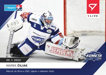 2021-22 SportZoo Live Tipsport ELH #L-093 Marek Ciliak Front