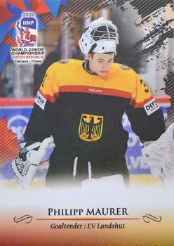 2020 BY Cards IIHF U20 World Championship (Unlicensed) #GER/U20/2020-03 Philipp Maurer Front
