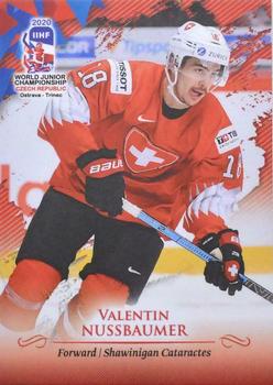 2020 BY Cards IIHF U20 World Championship (Unlicensed) #SUI/U20/2020-17 Valentin Nussbaumer Front