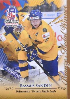 2020 BY Cards IIHF U20 World Championship (Unlicensed) #SWE/U20/2020-08 Rasmus Sandin Front