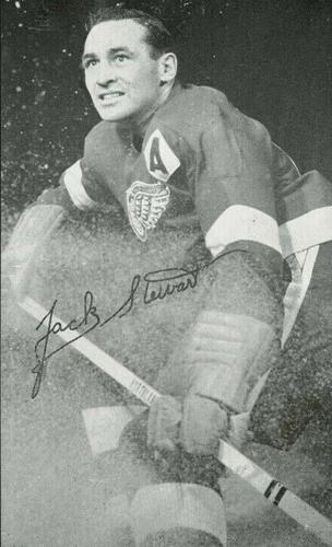 1947-48 J.D. McCarthy Detroit Red Wings Postcards #NNO Jack Stewart Front