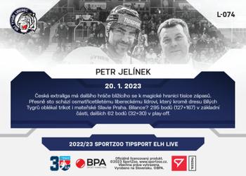 2022-23 SportZoo Live Tipsport ELH #L-074 Petr Jelinek Back