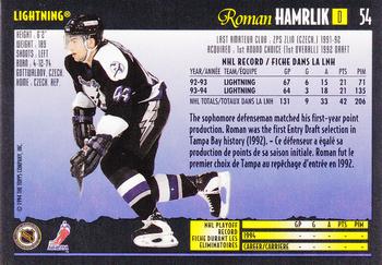 1994-95 O-Pee-Chee Premier #54 Roman Hamrlik Back