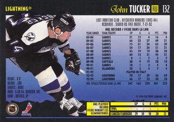 1994-95 O-Pee-Chee Premier #132 John Tucker Back