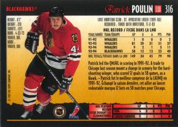 1994-95 O-Pee-Chee Premier #316 Patrick Poulin Back