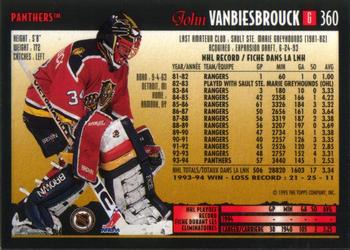 1994-95 O-Pee-Chee Premier #360 John Vanbiesbrouck Back