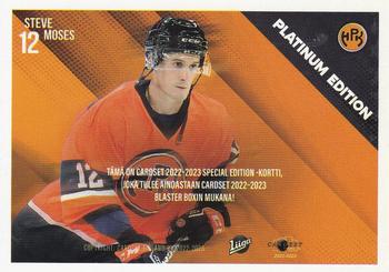 2022-23 Cardset Finland - Limited Edition #NNO Steve Moses Back