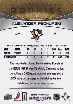 2010-11 SP Game Used #147 Alexander Pechurski  Back