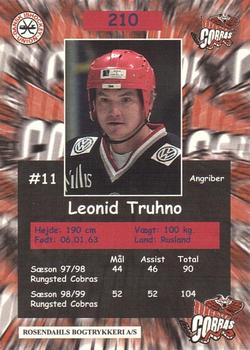1999-00 NHC Foto Danish League #210 Leonid Truhno Back