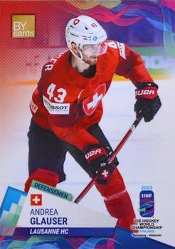 2022 BY Cards IIHF World Championship #SUI/2022-06 Andrea Glauser Front