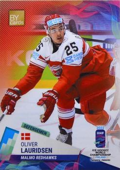 2022 BY Cards IIHF World Championship #DEN/2022-05 Oliver Lauridsen Front