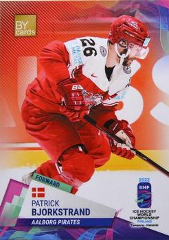 2022 BY Cards IIHF World Championship #DEN/2022-14 Patrick Bjorkstrand Front