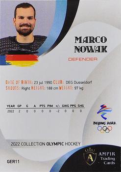 2022 AMPIR Olympic Games (Unlicensed) #GER11 Marco Nowak Back