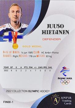2022 AMPIR Olympic Games (Unlicensed) #FIN08-1 Juuso Hietanen Back