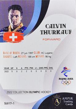 2022 AMPIR Olympic Games (Unlicensed) #SUI17-1 Calvin Thurkauf Back