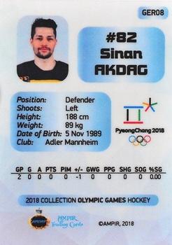 2018 AMPIR Olympic Games (Unlicensed) #GER08 Sinan Akdag Back