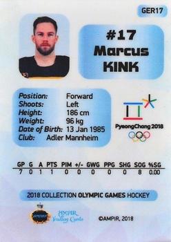 2018 AMPIR Olympic Games (Unlicensed) #GER17 Marcus Kink Back