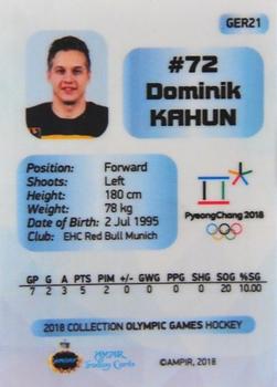2018 AMPIR Olympic Games (Unlicensed) #GER21 Dominik Kahun Back