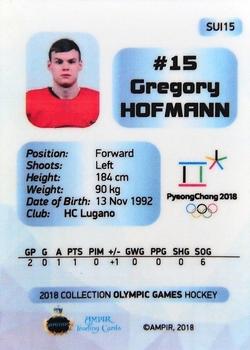 2018 AMPIR Olympic Games (Unlicensed) #SUI15 Gregory Hofmann Back