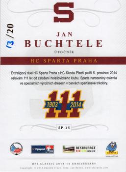 2014-15 Anniversary HC Sparta Praha 111 let - Rainbow #SP-15 Jan Buchtele Back