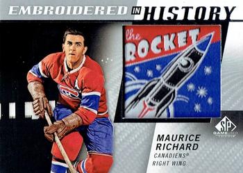 2021-22 SP Game Used - Embroidered in History #75 Maurice Richard Front