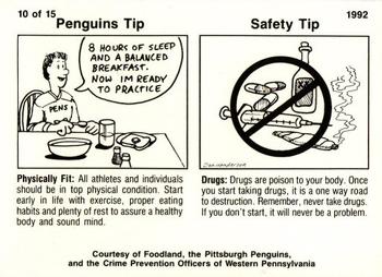 1991-92 Foodland Pittsburgh Penguins #10 Larry Murphy Back