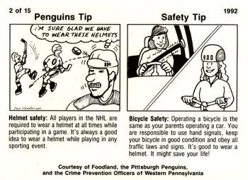 1991-92 Foodland Pittsburgh Penguins #2 Ulf Samuelsson Back
