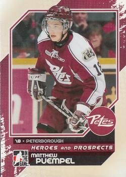 2010-11 In The Game Heroes and Prospects #20 Matt Puempel Front