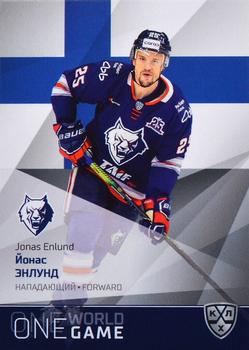 2021-22 Sereal KHL One World One Game Platinum Collection #ONE-130 Jonas Enlund Front