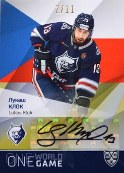 2021-22 Sereal KHL One World One Game Platinum Collection - Autograph #ONE-A92 Lukas Klok Front