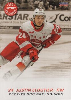 2022-23 Choice Sault Ste. Marie Greyhounds (OHL) #16 Justin Cloutier Front