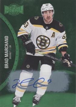 2021-22 SkyBox Metal Universe - Autographs Green #15 Brad Marchand Front