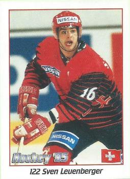 1995 Panini World Hockey Championship Stickers (Norwegian) #122 Sven Leuenberger Front