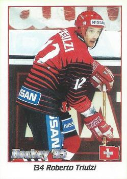 1995 Panini World Hockey Championship Stickers (Norwegian) #134 Roberto Triulzi Front